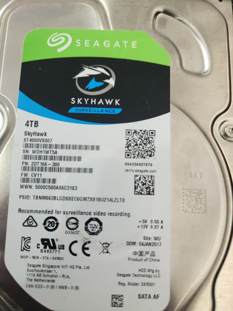 ST4000VX007, WDH, WU, PN 2DT166-300, FW CV11, Seagate 4TB